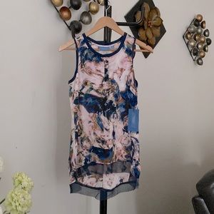 Simply Vera Vera Wang Women Blue Sleeveless Blouse XS